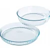 Clearance Pyrex Bake & Enjoy Taartvormen Rond Ø28cm Set/2