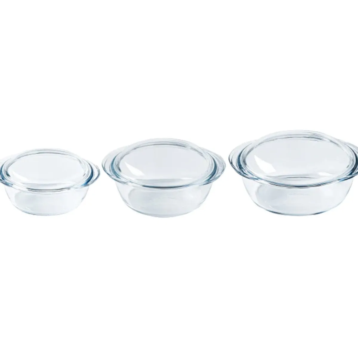 Pyrex 4-in-1 Ovenschalen met Deksel (1L/1,6L/2,3L) Set/3