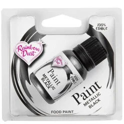 Hot Rainbow Dust RD Metallic Food Paint Black 25ml