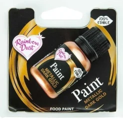 Best Rainbow Dust RD Metallic Food Paint Dark Gold 25ml