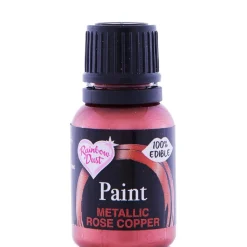 Clearance Rainbow Dust RD Metallic Food Paint Rose Copper 25ml