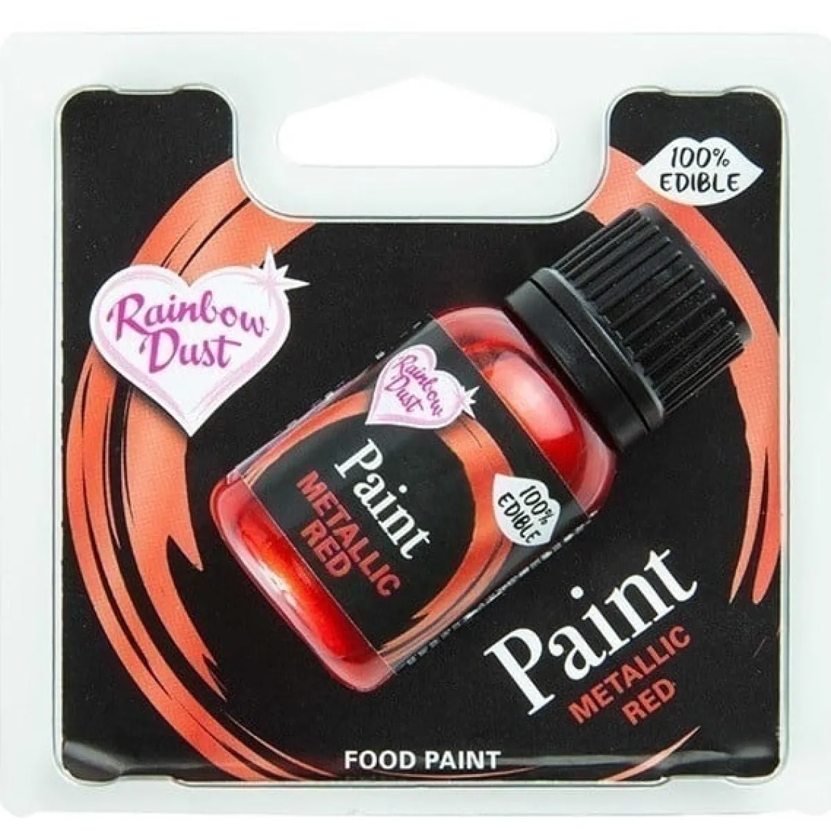 Rainbow Dust RD Metallic Food Paint Ruby Red 25ml