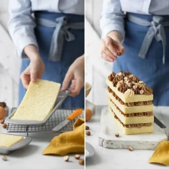 Hot Decora Rechthoekige Bakvorm Lagen Cake 25,5x10,5x2(h)cm 4st.