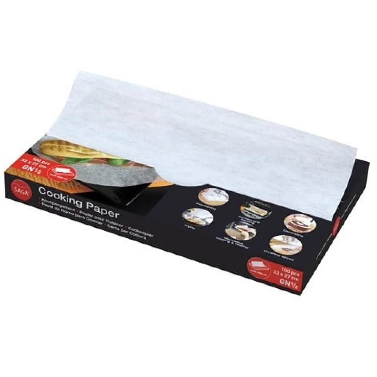 Sale Saga Kook- Bakpapier 33x27cm / 100 vel