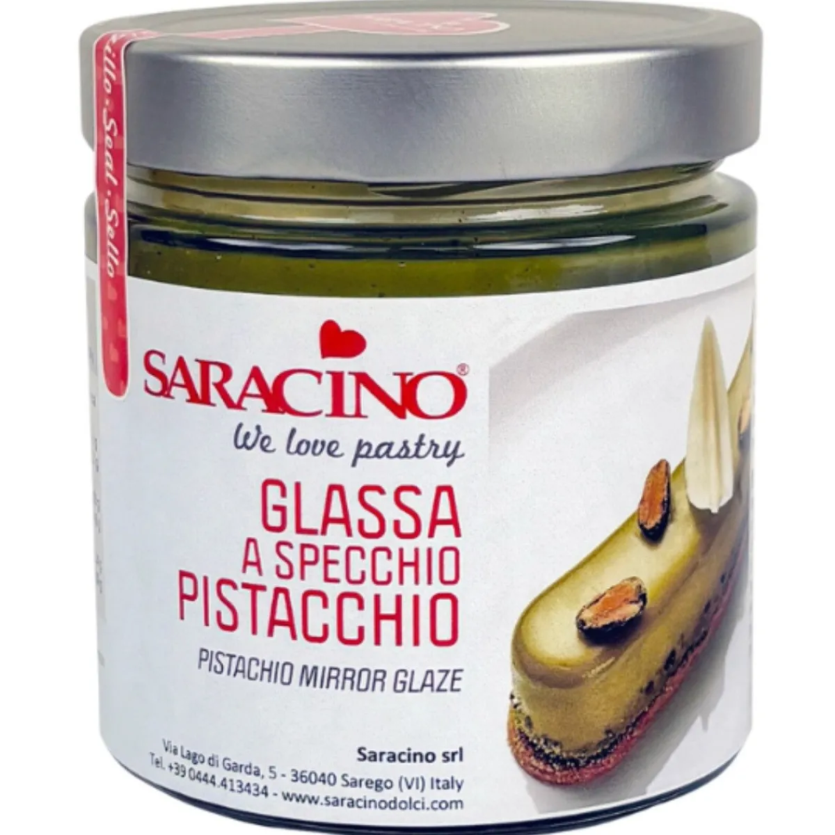 Clearance Saracino Mirror Glaze Pistache 350g