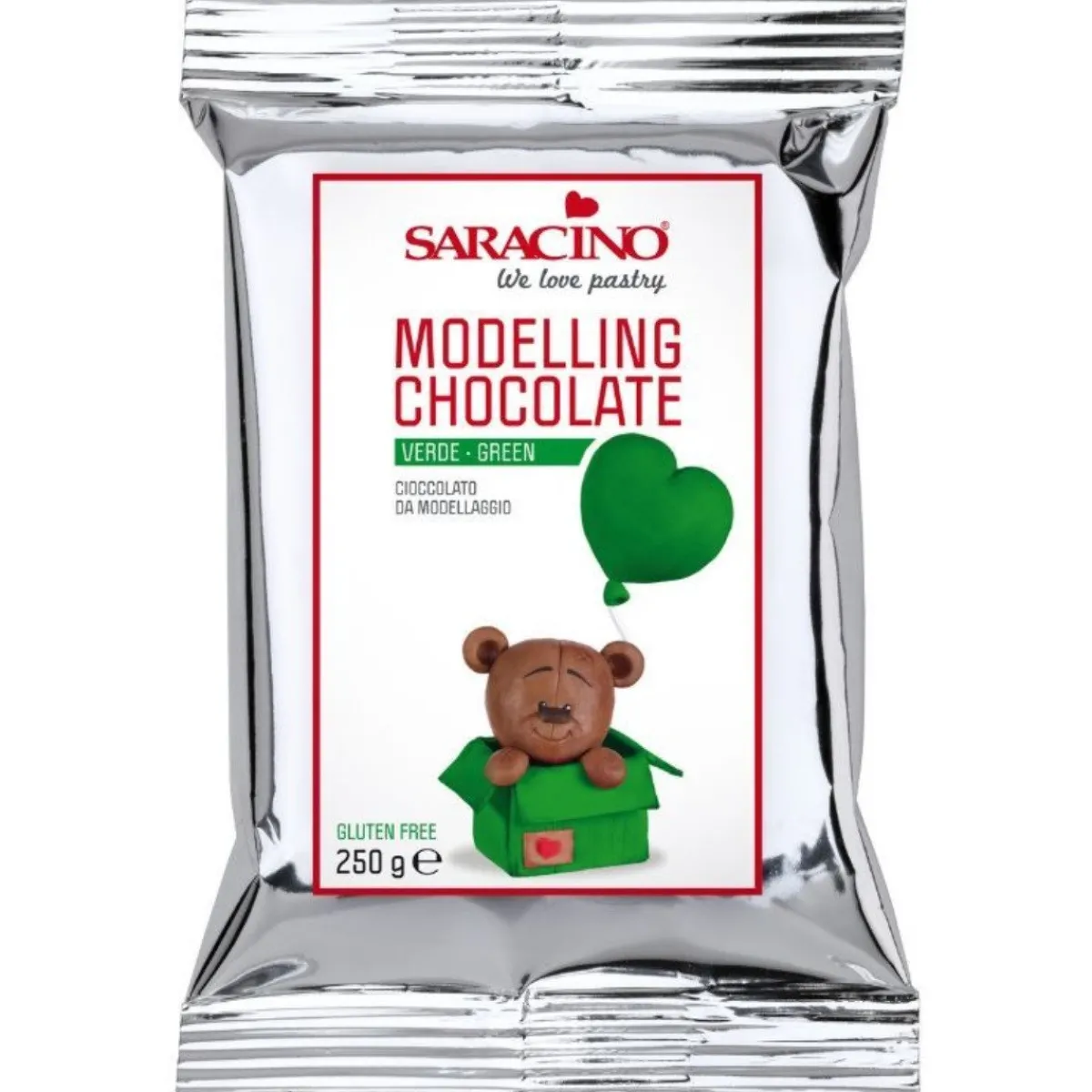 Clearance Saracino Modelleer Chocolade Groen 250g