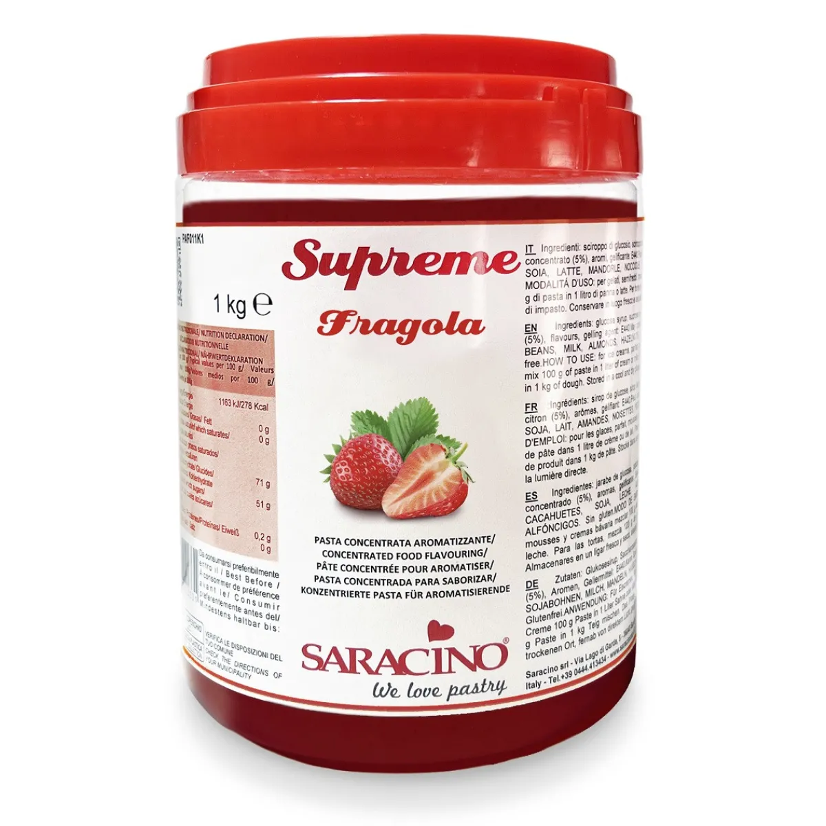 Online Saracino Smaakpasta Aardbei 1kg