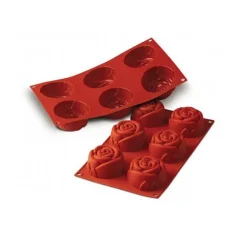 Clearance Silikomart Siliconen Bakvorm Grote Roos Ø76h40mm (6)