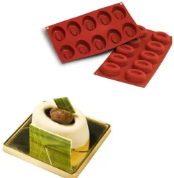 Silikomart Siliconen Bakvorm Savarin Ovaal 70x52x24mm (10)