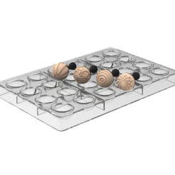 Best Silikomart Bonbonvorm Rond (24) + Choco Stamps (4) Ø3,1cm