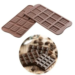 Hot Silikomart Chocolademal Tabletjes (12x) 3,8x2,8 cm
