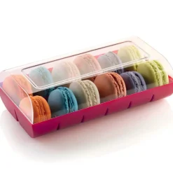 Online Silikomart Doosje voor 12 Macarons Fuchsia