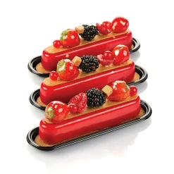 New Silikomart Gebakschoteltje Eclair Zwart 14x3,2cm 100st.