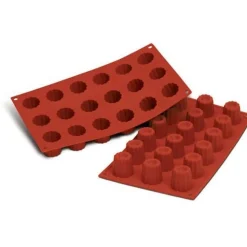 Best Silikomart Siliconen Bakvorm Mini Bordelais (18x) Ø3,5x3,5cm
