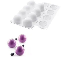 New Silikomart Siliconen Bakvorm Bol (8x) Ø5,2x4,5cm