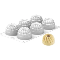 Clearance Silikomart Siliconen Bakvorm Pleincoeur Rond (6) Ø7x4,8cm