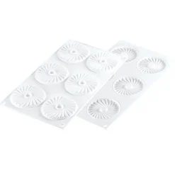 Discount Silikomart Siliconen Bakvorm Plissé (6x) Ø7,5x0,8cm