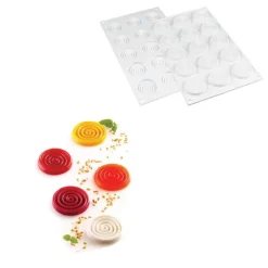 Outlet Silikomart Siliconen Bakvorm Spiraal (15x) Ø4,5cm