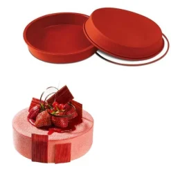 Clearance Silikomart Siliconen Bakvorm Rond Ø20x4cm + Ring
