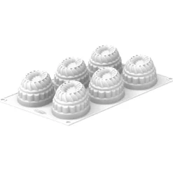 Hot Silikomart Siliconen Bakvorm Pleincoeur Ovaal (6) 124x43mm