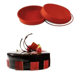 Hot Silikomart Siliconen Bakvorm Rond Ø28x4,7cm + Ring