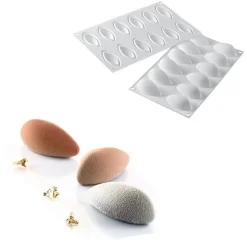 Best Silikomart Siliconen Bakvorm Quenelle (12x) 6,3x2,9x2,8cm