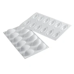 Best Silikomart Siliconen Bakvorm Quenelle (12x) 6,3x2,9x2,8cm