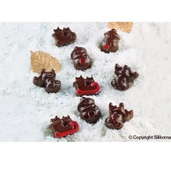 New Silikomart Siliconen Bonbonvorm Kerst (15x) 3,3x2,7x1,5cm