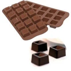 Online Silikomart Siliconen Bonbonvorm Kubus (15x) 26x26 mm