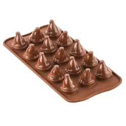 Online Silikomart Siliconen Bonbonvorm Mr&Mrs Brown (15) Ø2,5x4cm**