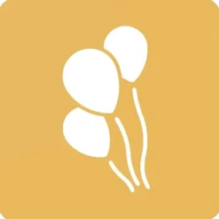 Clearance Silikomart Siliconen Stencil Ballon 12x6,2x0,1cm Set/2