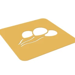 Clearance Silikomart Siliconen Stencil Ballon 12x6,2x0,1cm Set/2