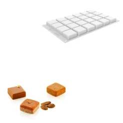 Clearance Silikomart Siliconen Vorm Quadrato XS (24) 3,7x3,7x1,6cm