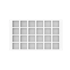 Clearance Silikomart Siliconen Vorm Quadrato XS (24) 3,7x3,7x1,6cm