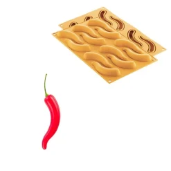 Hot Silikomart Siliconen Vorm Chilipeper (12) 91x31x16mm**