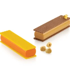 New Silikomart Siliconen Vorm Rechthoek (8) 12,8x3,3cm + cutter