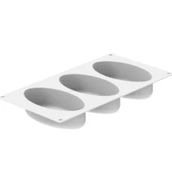 Clearance Silikomart Siliconen Vorm Ellipse (3) 14,8x7,6x4cm