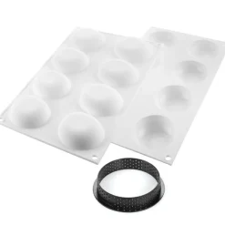 New Silikomart Siliconenvorm & Taartring Set Palet Ø7cm