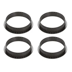 Clearance Silikomart Taartring Exoglass Geperforeerd Ø10x2 Set/4