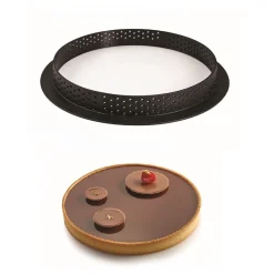 New Silikomart Taartring Exoglass Geperforeerd Ø19x2cm