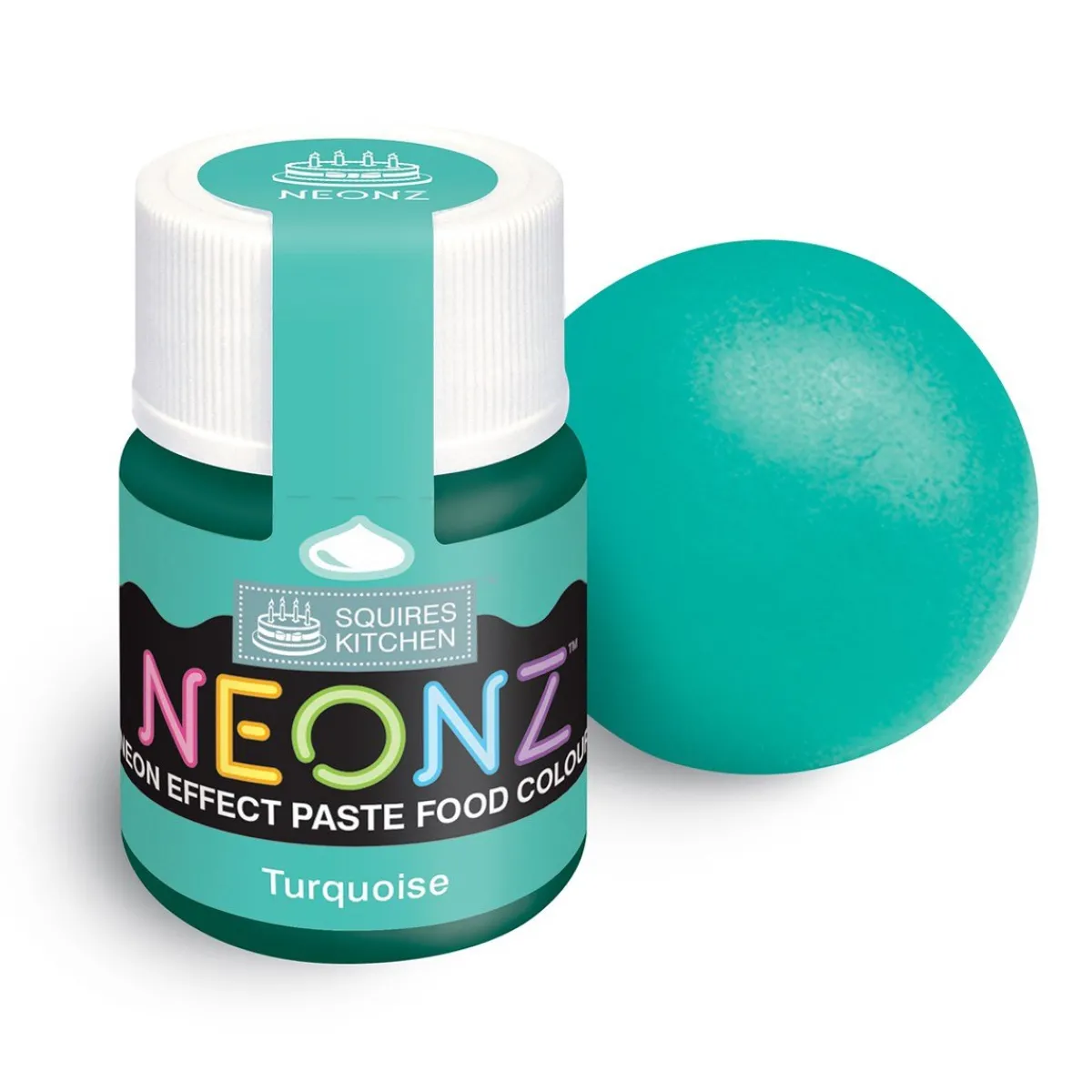 Squires Kitchen SK NEONZ Kleurstof Gel Turquoise 20g**