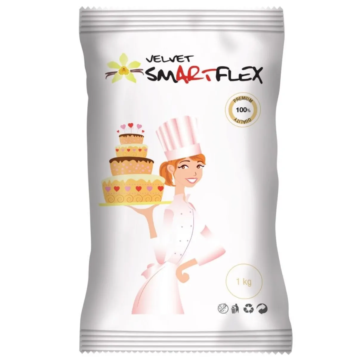 Best SmartFlex Fondant Wit Velvet Vanille 1kg