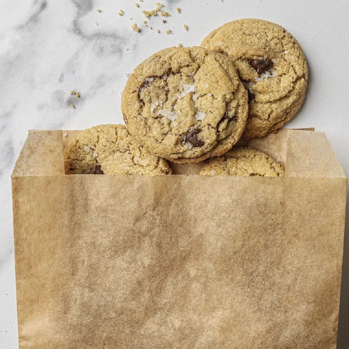 Sale If You Care Snack/Broodzak Ongebleekt Papier 19x16,2x5,7cm 48st.