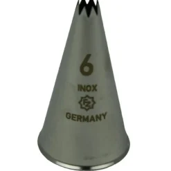 Overig Spuitmondje gekarteld 8 Tands RVS 6mm