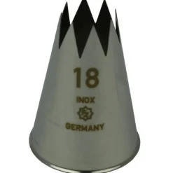 Hot Overig Spuitmondje gekarteld 8 Tands RVS 18mm