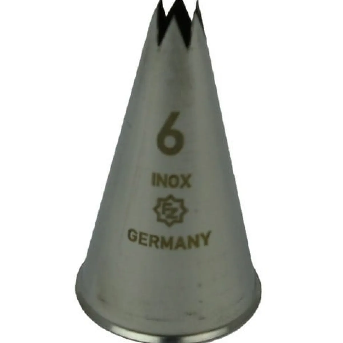 Outlet Overig Spuitmondje gekarteld 6 Tands RVS 6mm