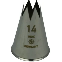 Hot Overig Spuitmondje gekarteld 6 Tands RVS 14mm