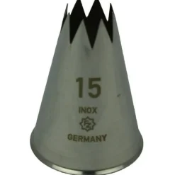 Sale Overig Spuitmondje gekarteld 8 Tands RVS 15mm