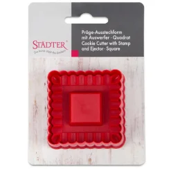 Discount Städter Plunger Cutter Vierkant Gekarteld 6cm**