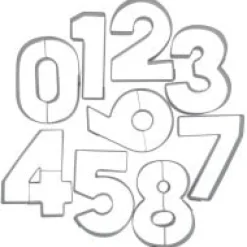 Outlet Städter RVS Uitstekers Cijfers groot set/9